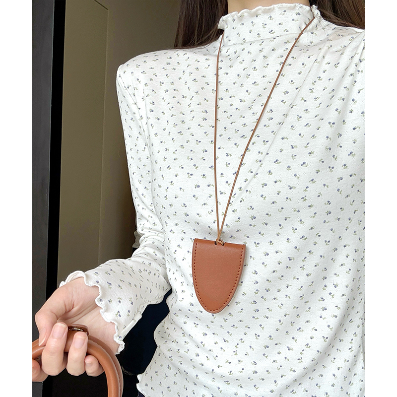 Autumn and winter long sleeve T-shirt floral bottoming shirt