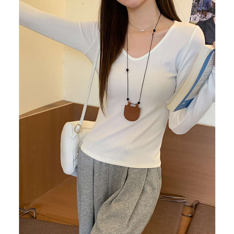 Long sleeve bottoming shirt T-shirt for women