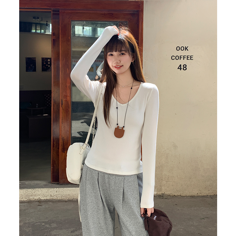 Long sleeve bottoming shirt T-shirt for women