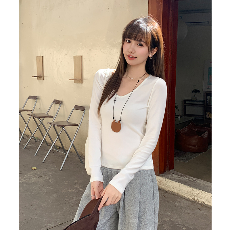 Long sleeve bottoming shirt T-shirt for women