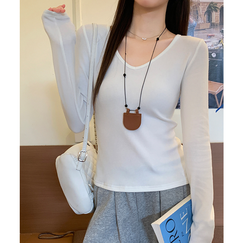 Long sleeve bottoming shirt T-shirt for women