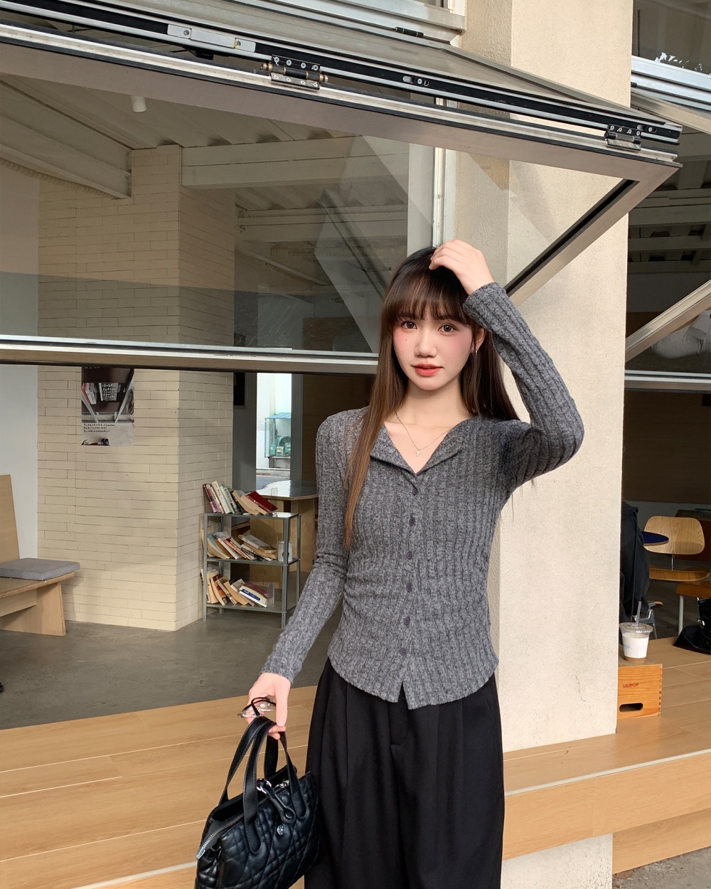 Pinched waist bottoming shirt spicegirl T-shirt