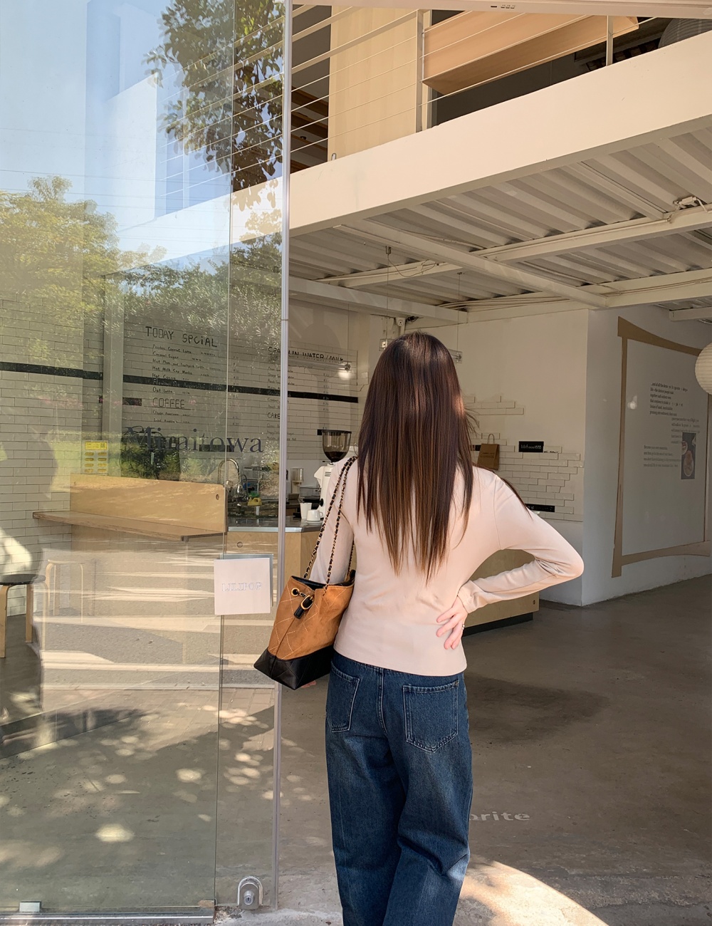 Slim halter bottoming shirt long sleeve T-shirt for women