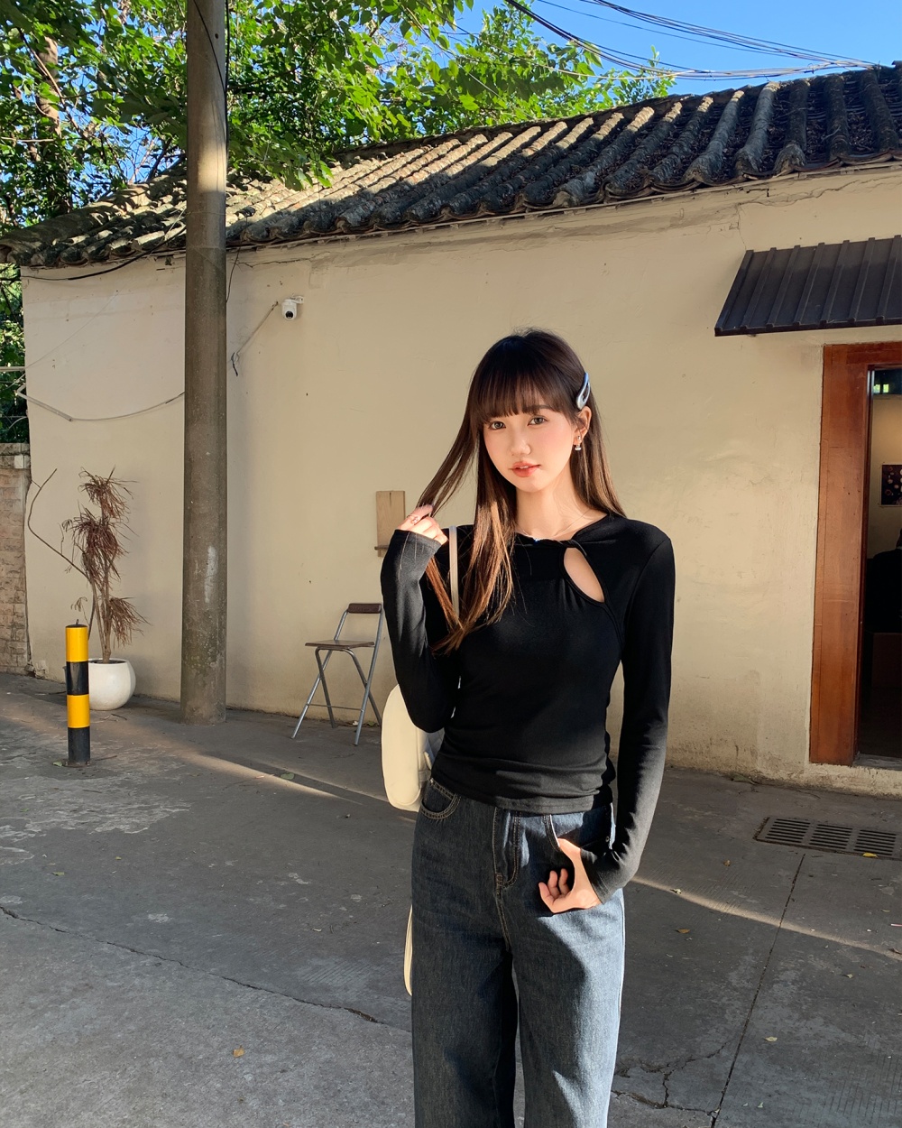 Autumn and winter long sleeve T-shirt sexy tops for women