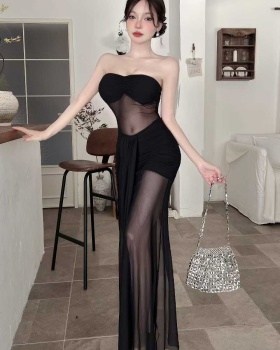 Wrapped chest enticement gauze spicegirl splice dress