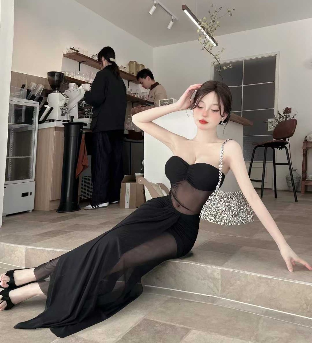 Wrapped chest enticement gauze spicegirl splice dress