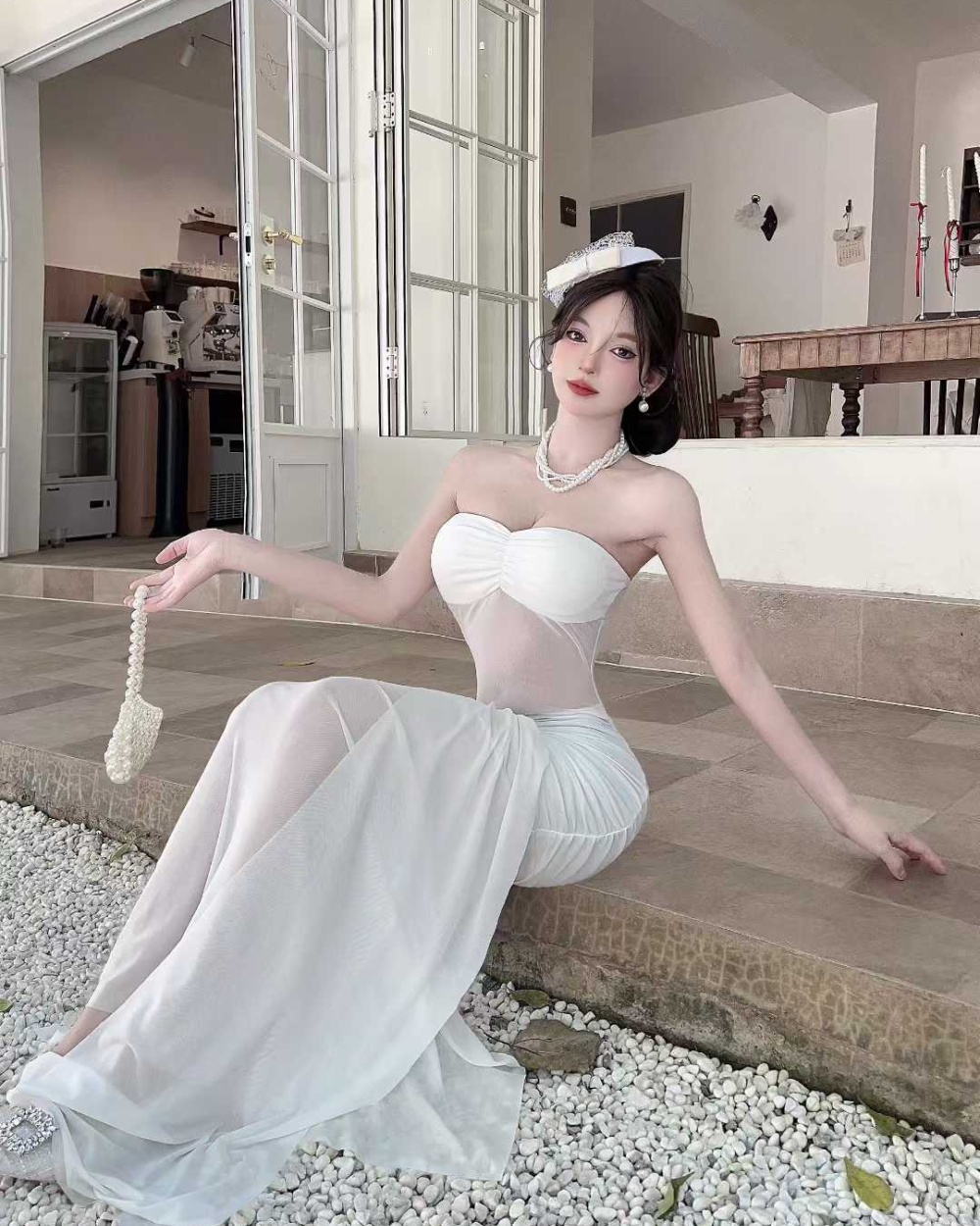 Wrapped chest enticement gauze spicegirl splice dress