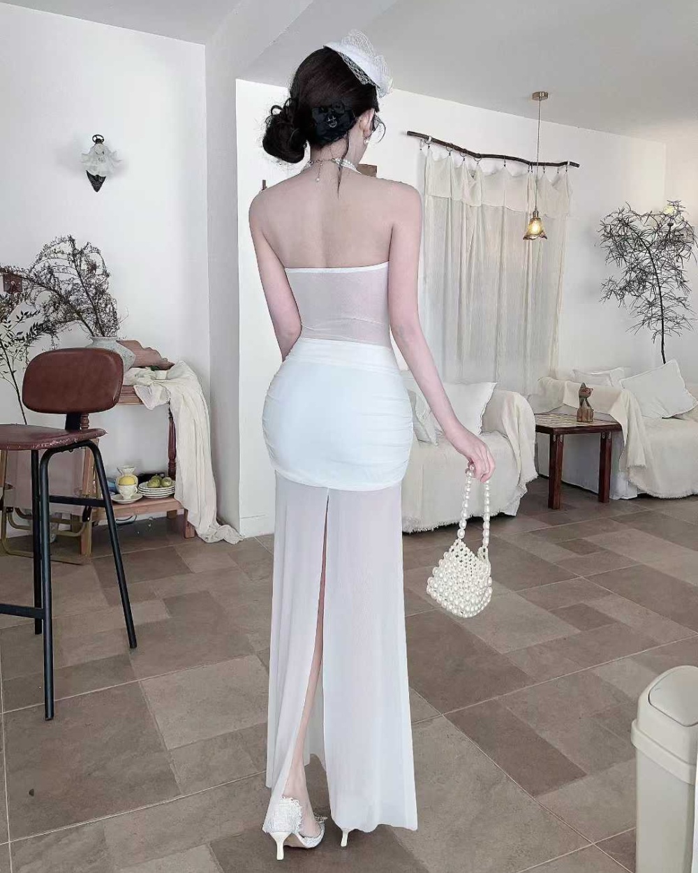 Wrapped chest enticement gauze spicegirl splice dress