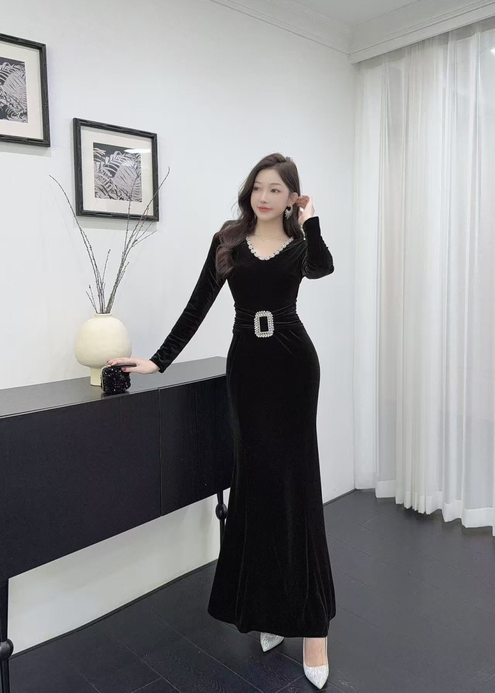Banquet evening dress annual meeting dress for women