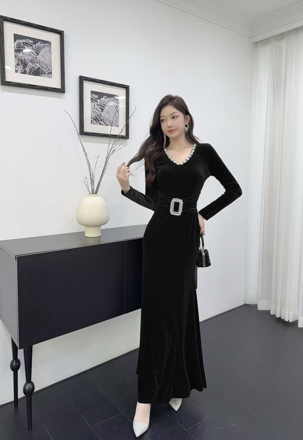 Banquet evening dress annual meeting dress for women