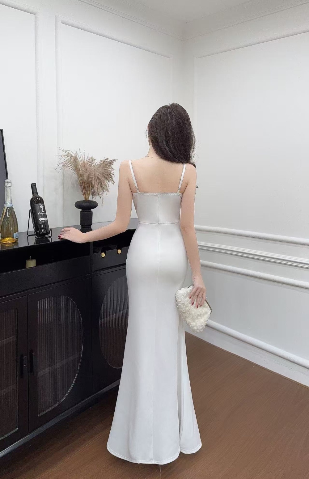 Temperament France style dress sling halter formal dress