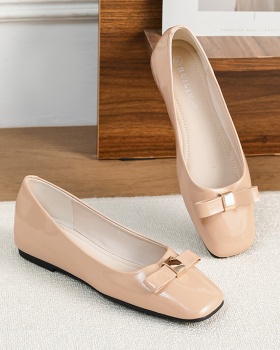 Temperament all-match square head France style shoes