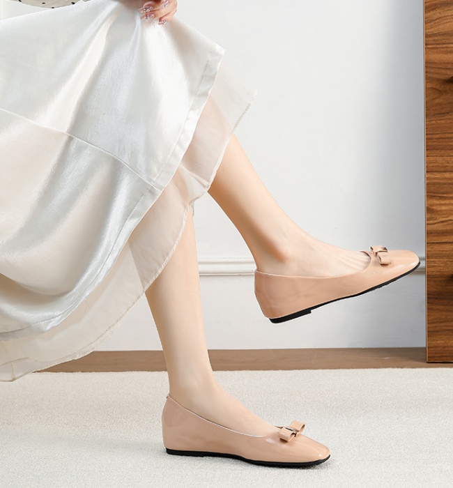 Temperament all-match square head France style shoes