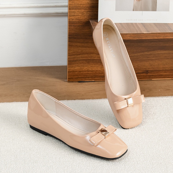 Temperament all-match square head France style shoes