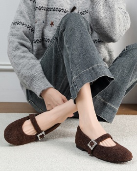 All-match autumn flattie low temperament shoes