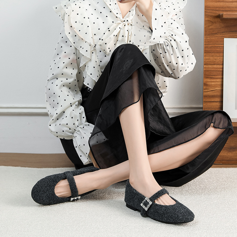 All-match autumn flattie low temperament shoes