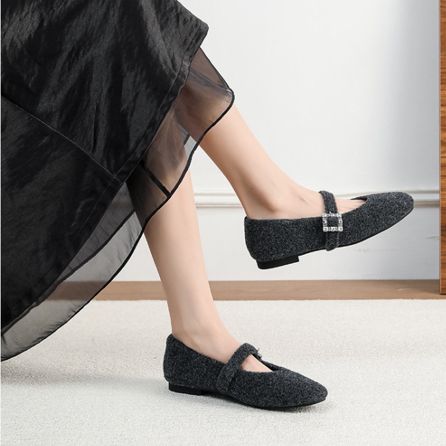 All-match autumn flattie low temperament shoes