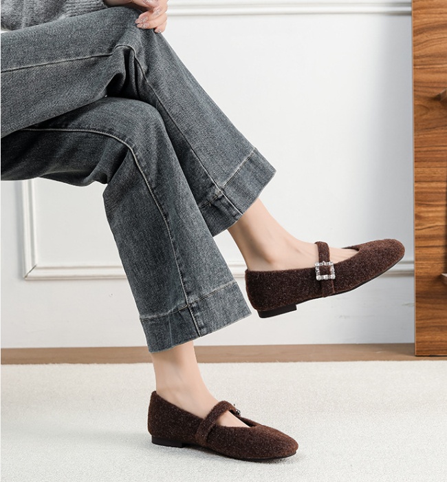 All-match autumn flattie low temperament shoes