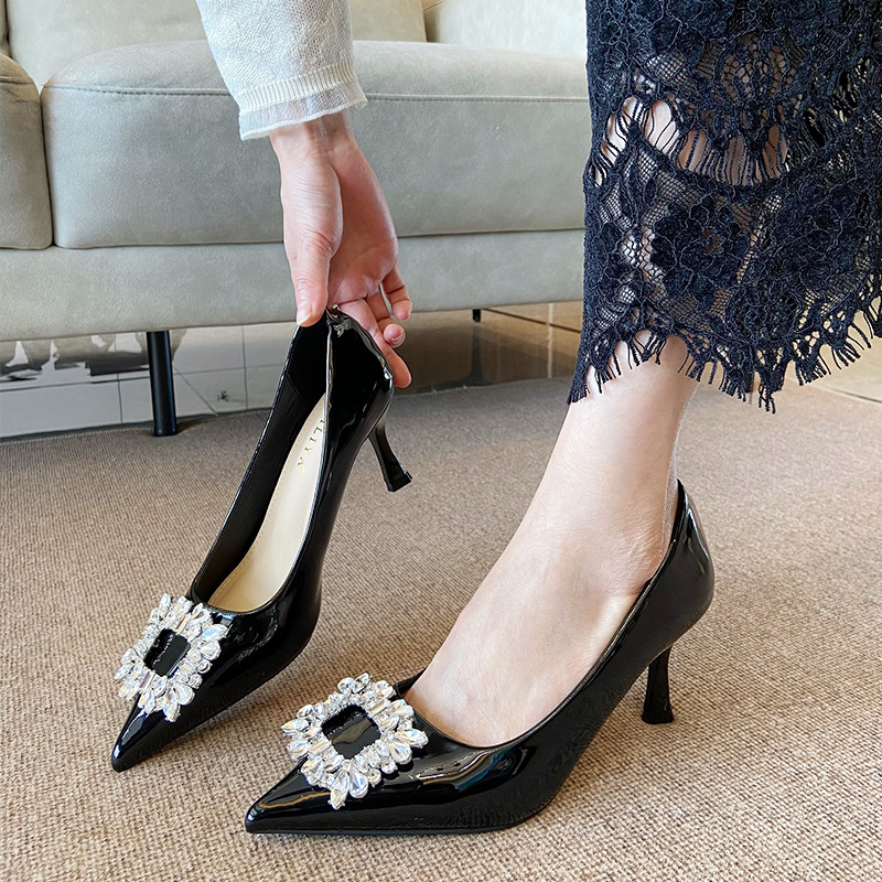 Enticement high-heeled shoes fine-root shoes for women