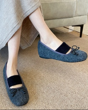 France style retro ballet flat winter shoes for women