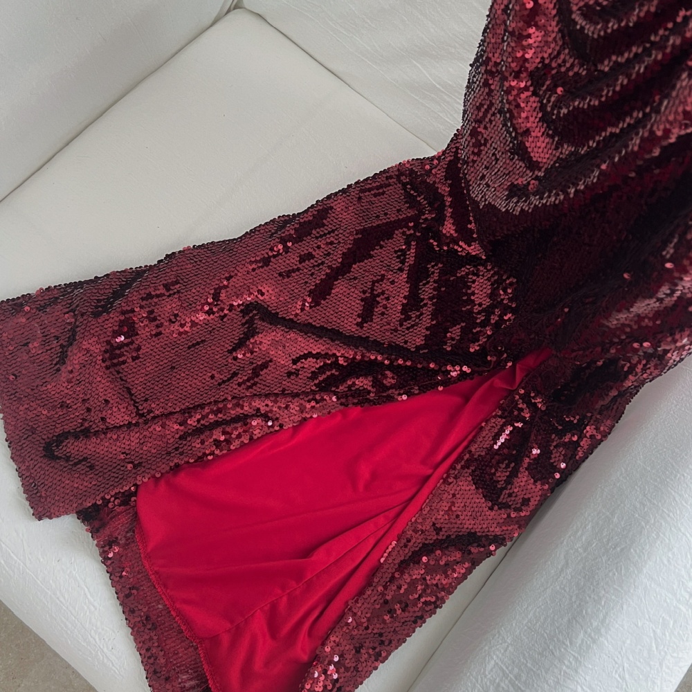 Temperament wrapped chest dress wine-red long dress for women