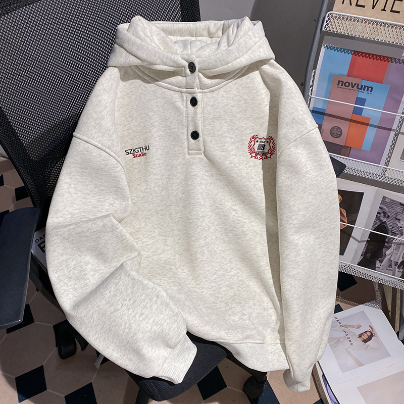 Large yard autumn and winter hoodie plus velvet hooded tops