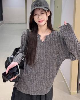 Thin spring and autumn bottoming shirt long sleeve pure tops