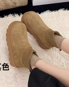 Winter cotton shoes heighten snow boots for women