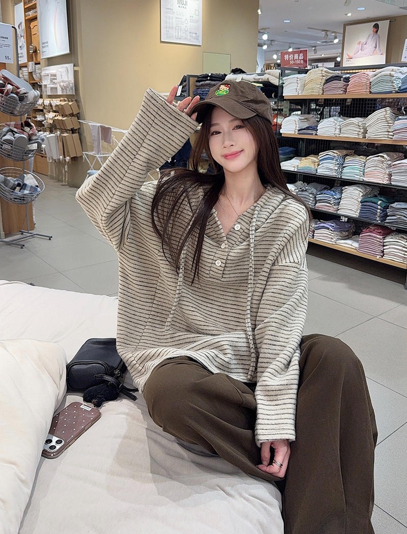 American style tops bottoming shirt for women