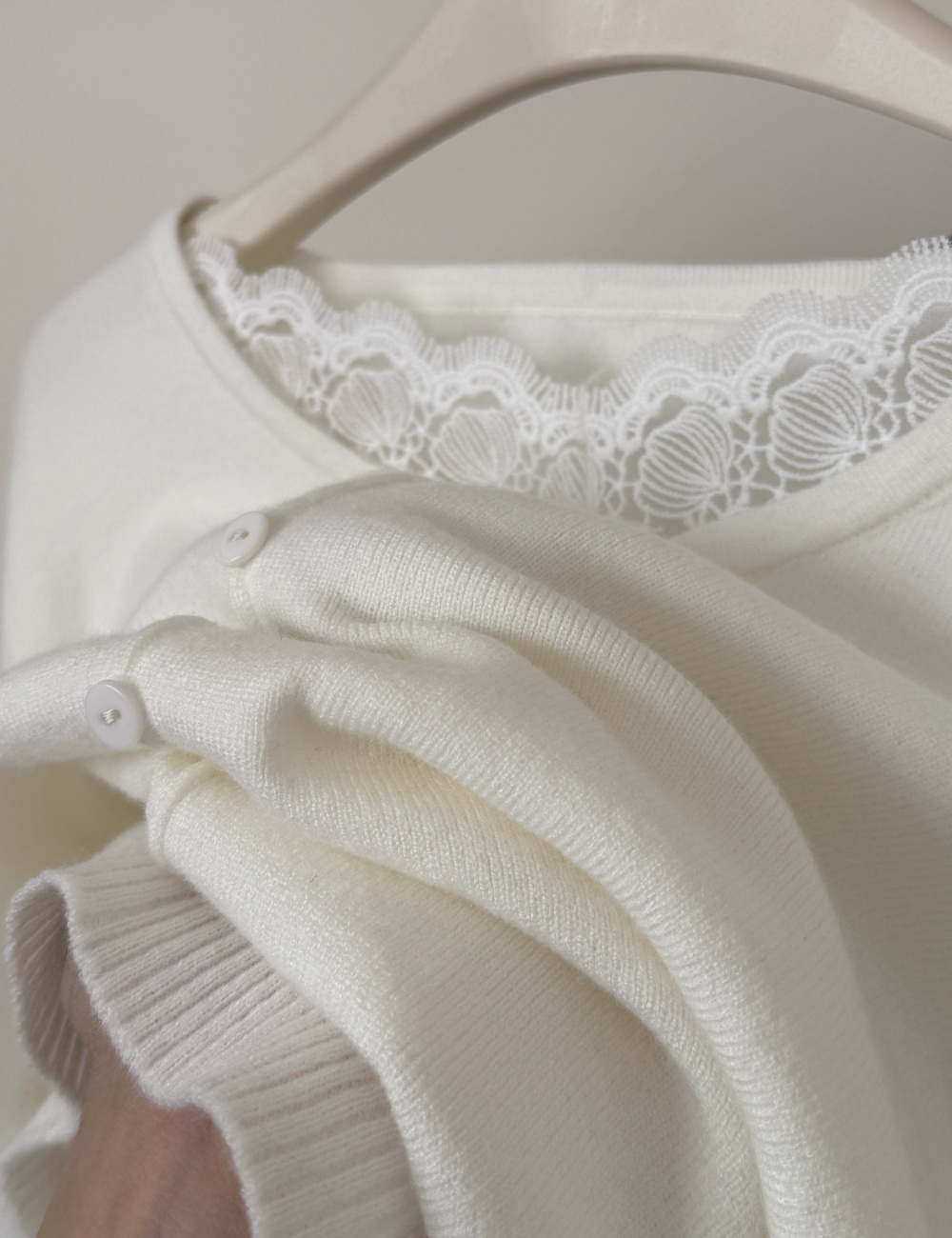 Splice long sleeve Pseudo-two sweater for women