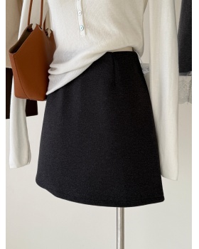 All-match short skirt woolen skirt for women
