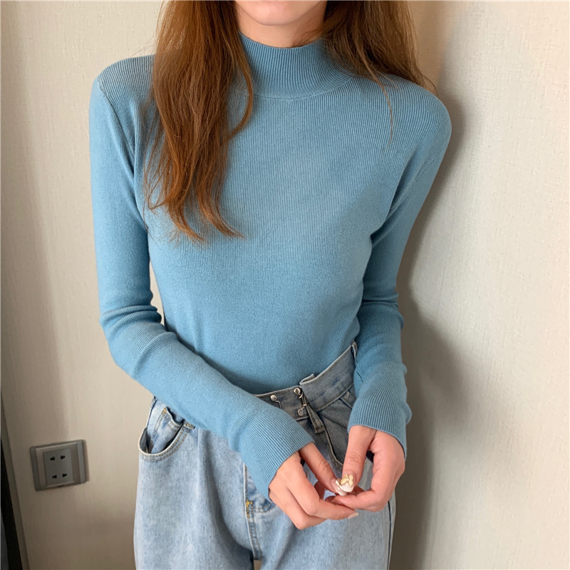 Western style tops bottoming shirt