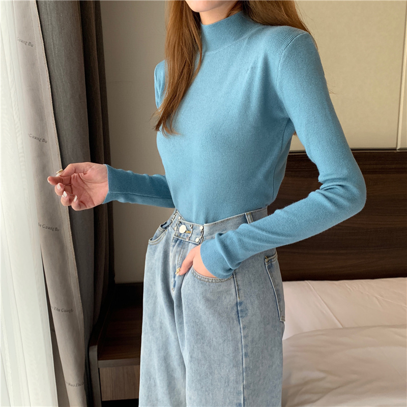 Western style tops bottoming shirt