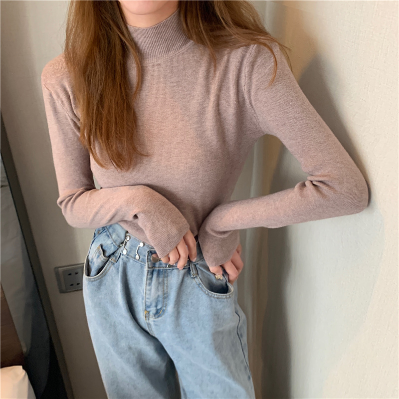 Western style tops bottoming shirt