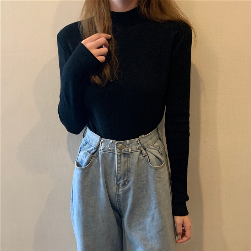 Western style tops bottoming shirt