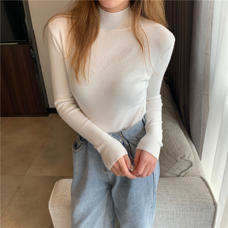 Western style tops bottoming shirt