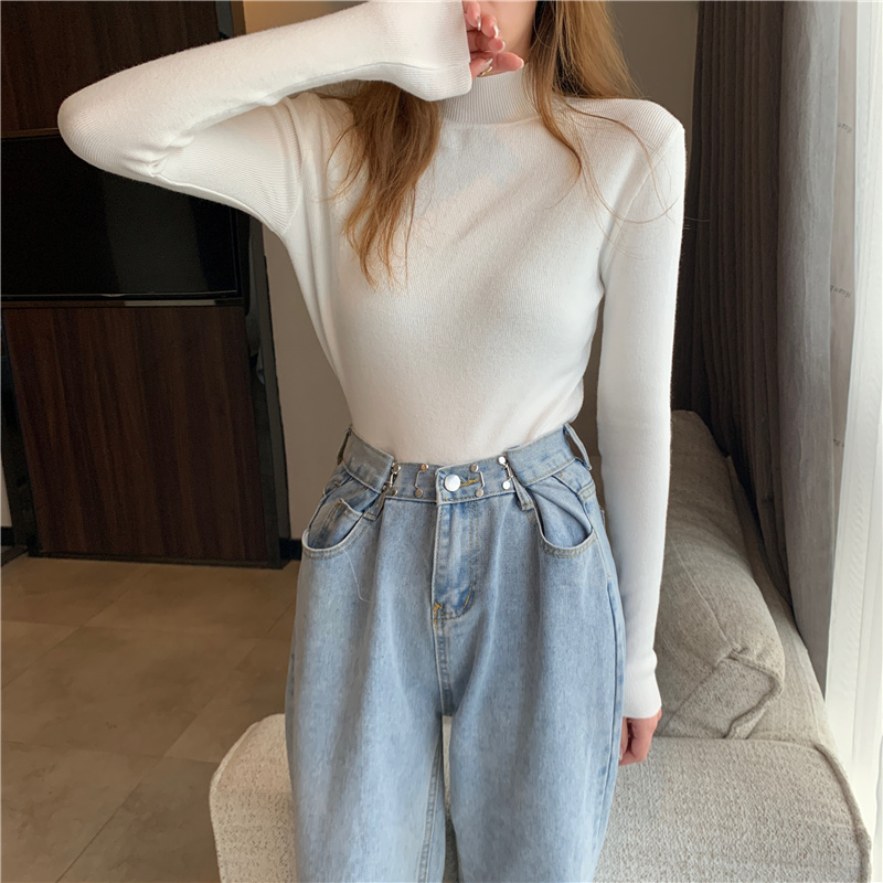 Western style tops bottoming shirt