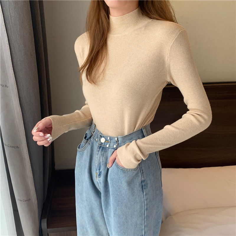 Western style tops bottoming shirt