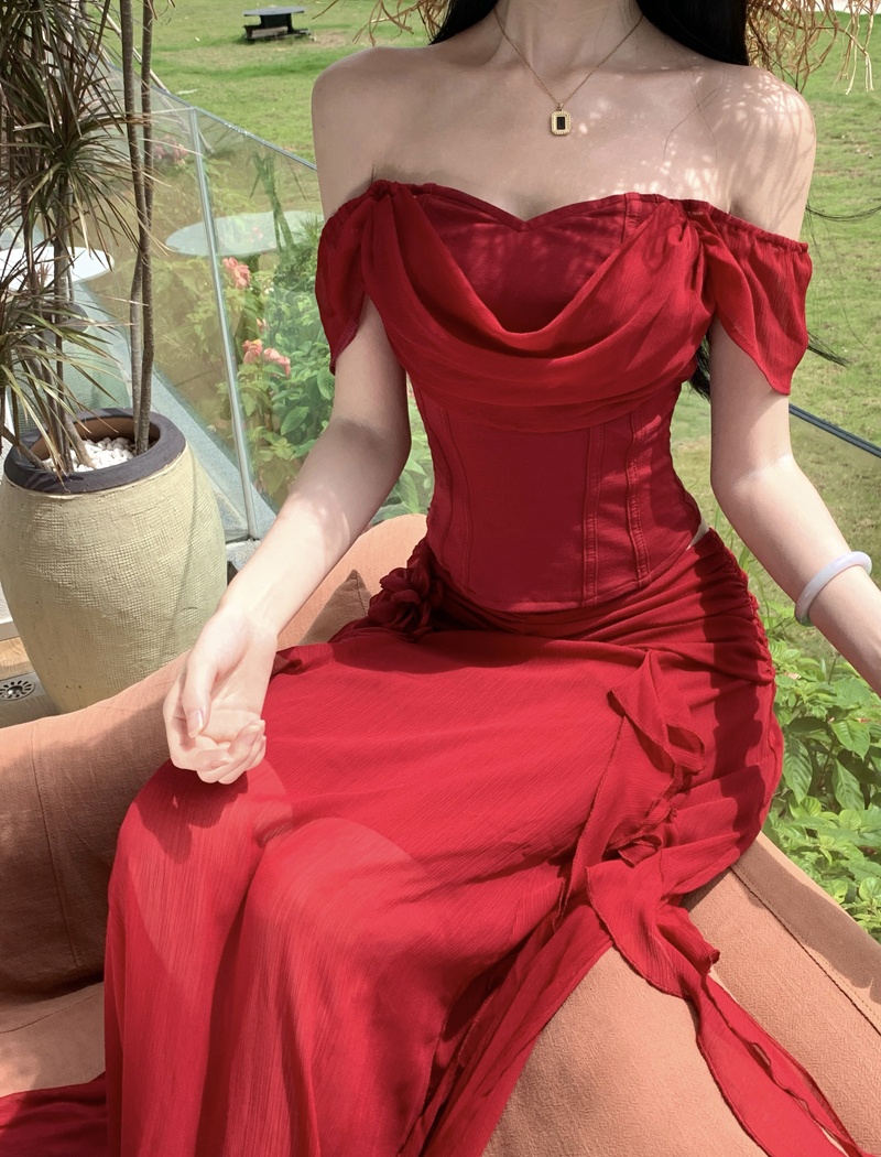 Irregular skirt long skirt 2pcs set