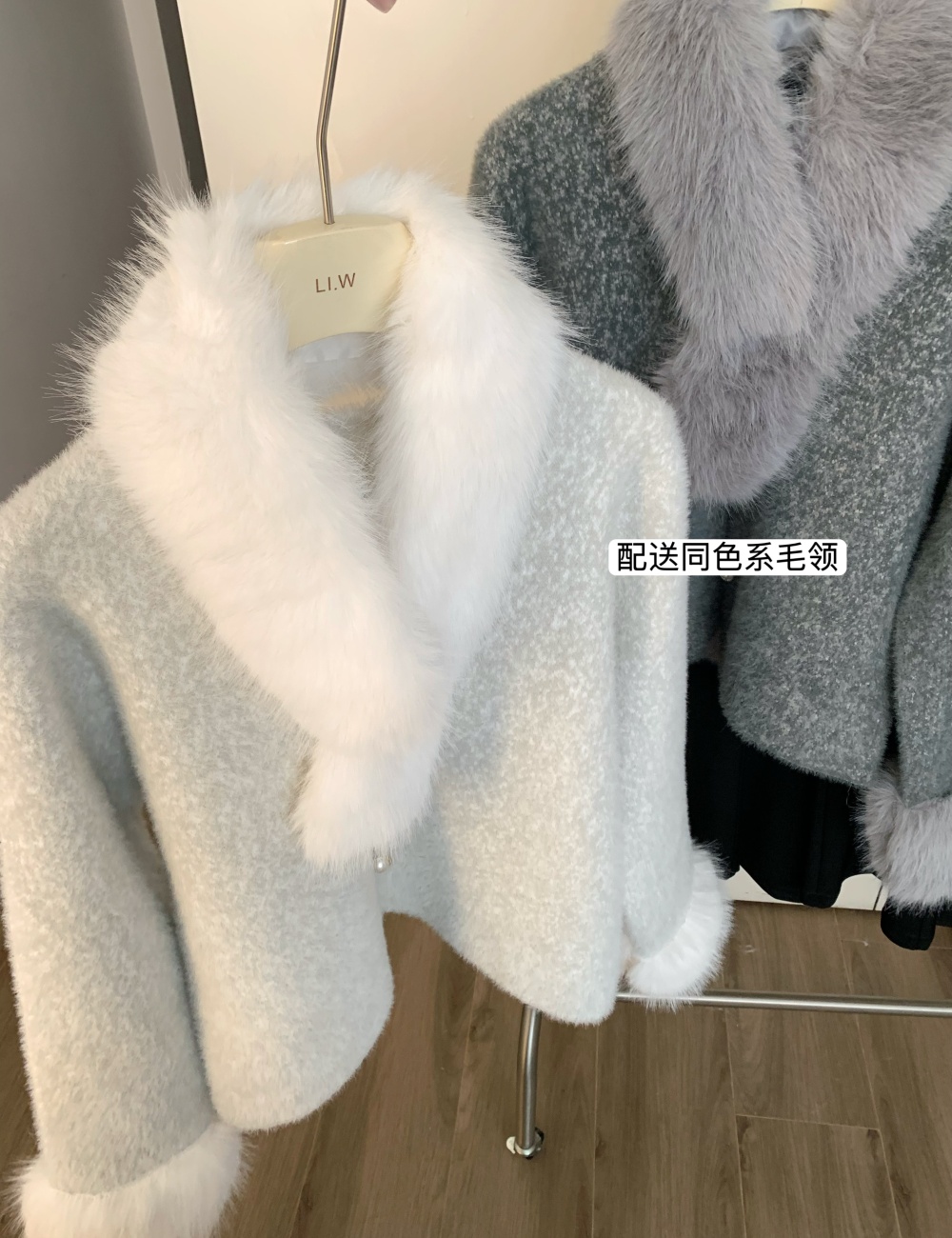 Fox fur fur coat light luxury long skirt 2pcs set