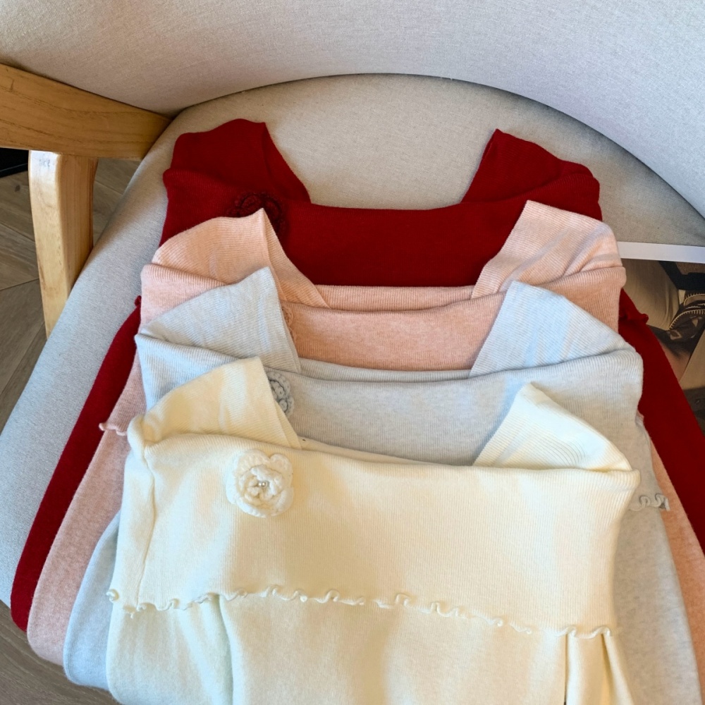 France style slim sweater flowers Korean style tops