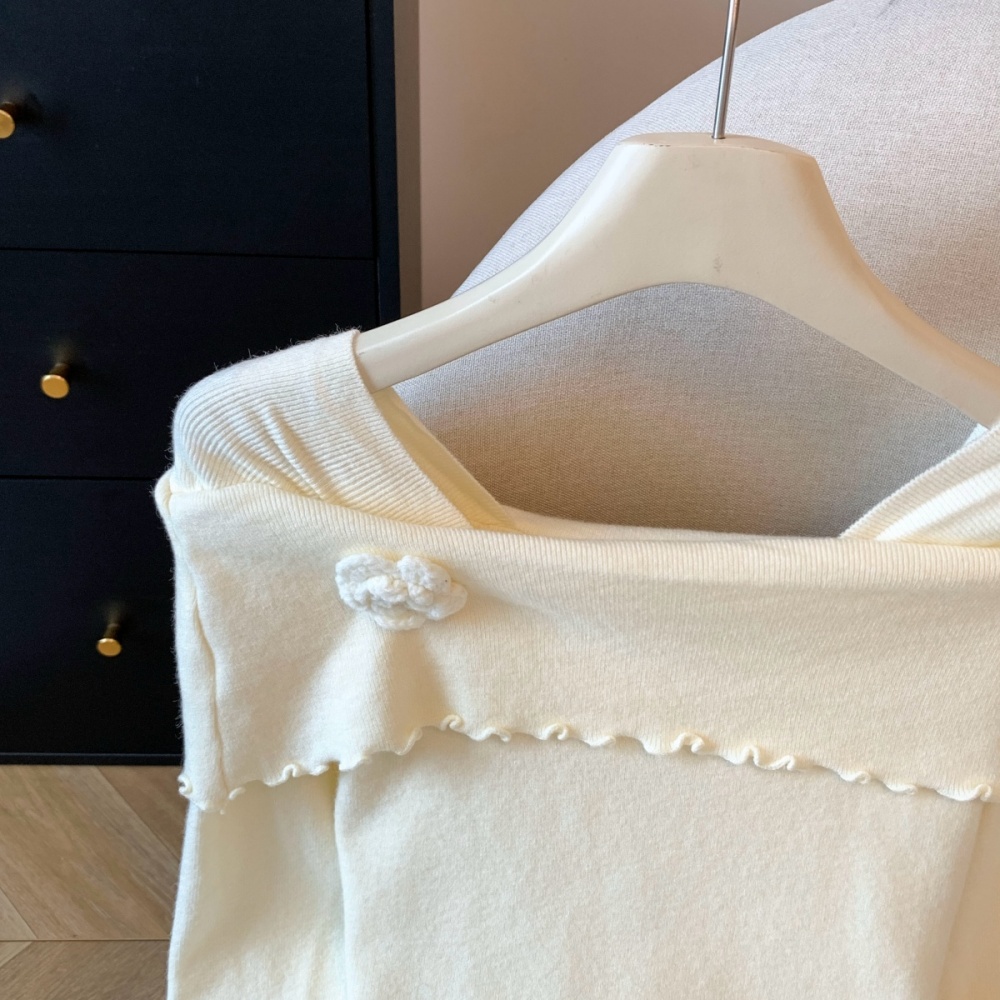 France style slim sweater flowers Korean style tops