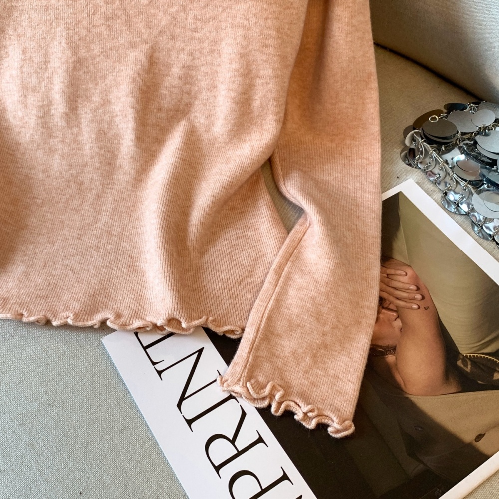 France style slim sweater flowers Korean style tops