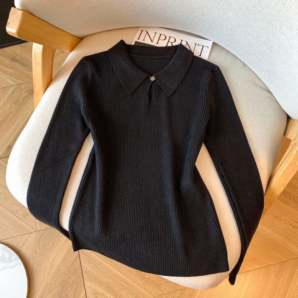 Korean style tops Western style bottoming shirt for women