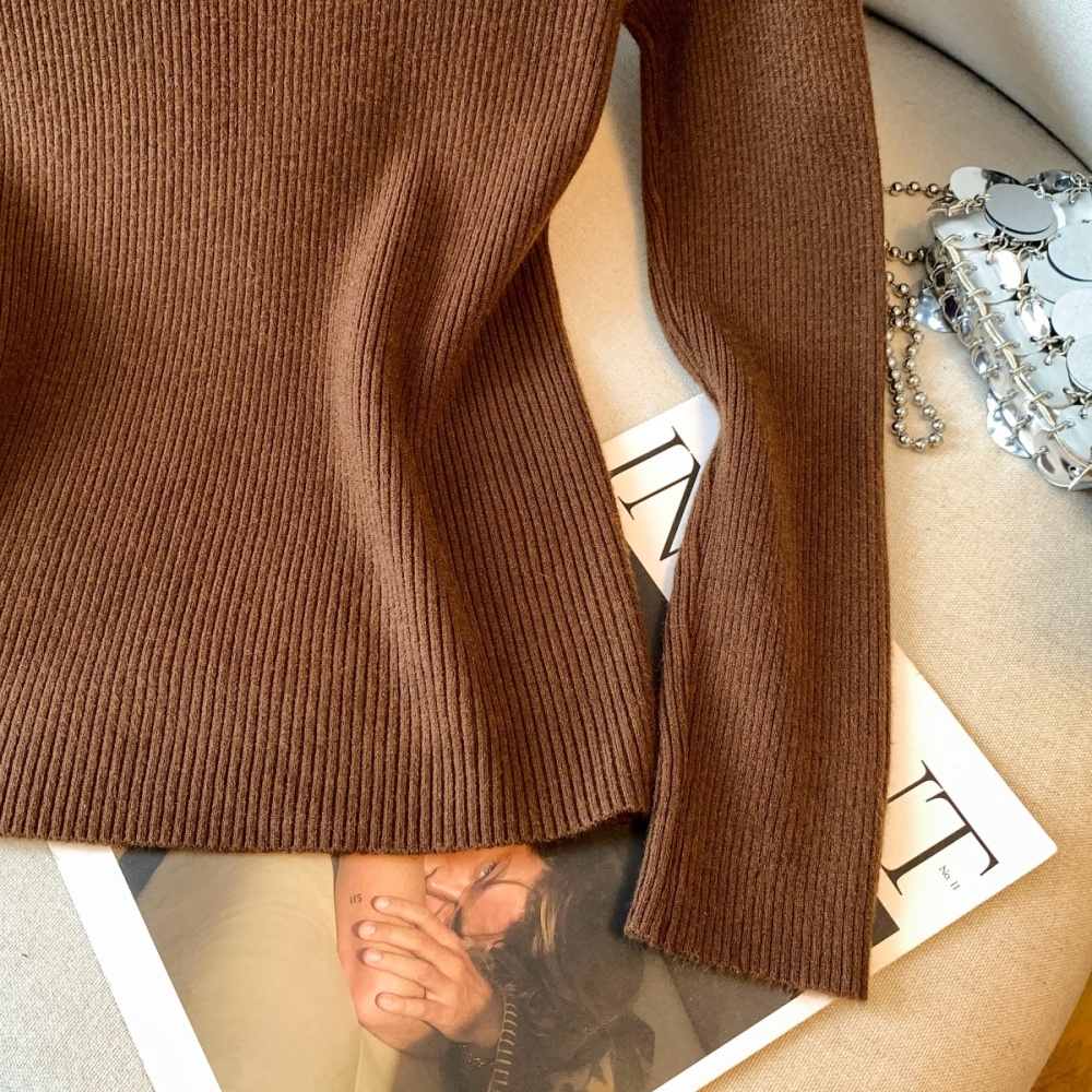 Korean style tops Western style bottoming shirt for women