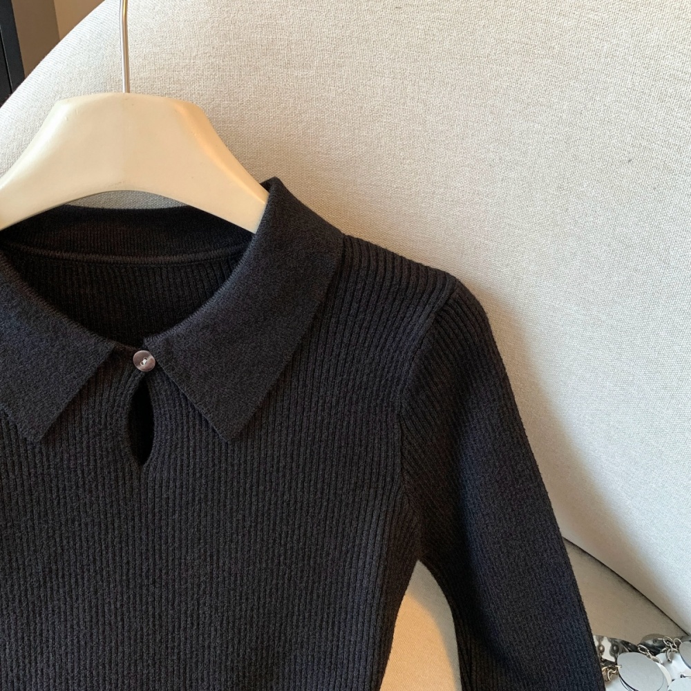 Korean style tops Western style bottoming shirt for women