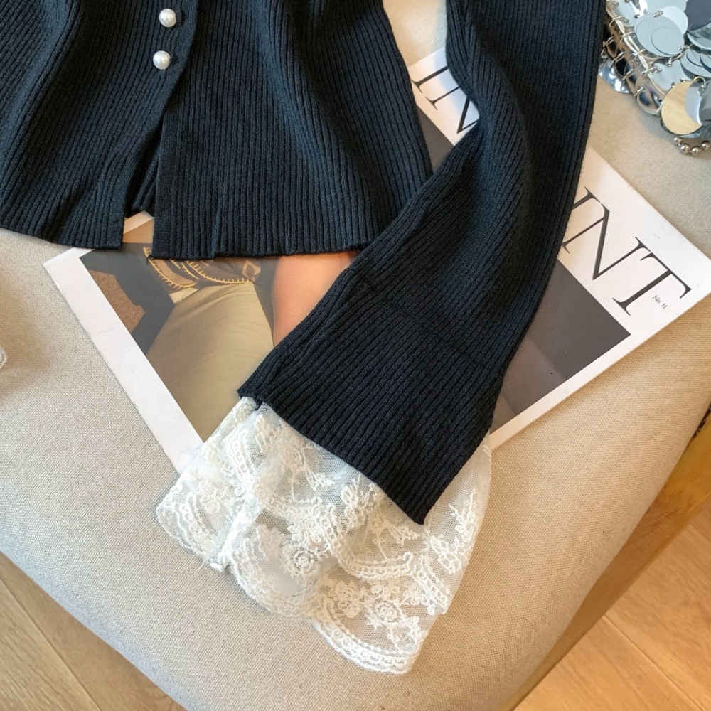 Splice slim sweater bottoming tops for women