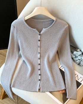 Slim tops Korean style bottoming shirt for women