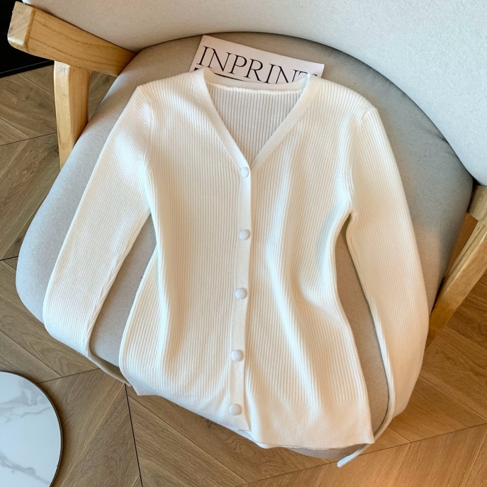 Slim Western style bottoming shirt knitted tops for women