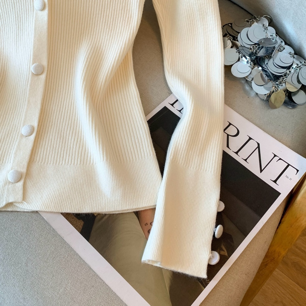 Slim Western style bottoming shirt knitted tops for women